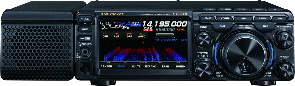 Yaesu FT-710, transceiver HF/50MHz à écran TFT spectrale